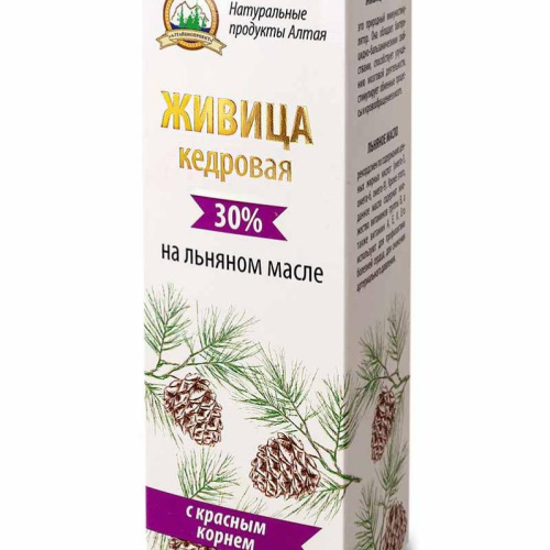Живица кедровая на льняном масле с красным корнем (100 мл)