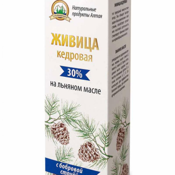 Живица кедровая на льняном масле с бобровой струей (100 мл)