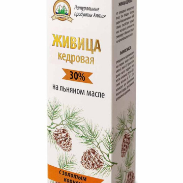 Живица кедровая на льняном масле с золотым корнем (100 мл)