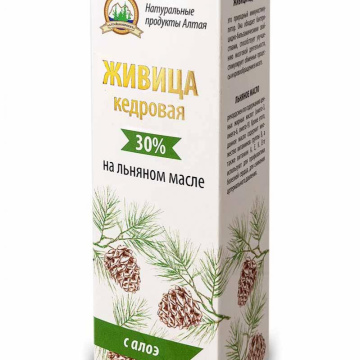 Живица кедровая на льняном масле с алоэ (100 мл)